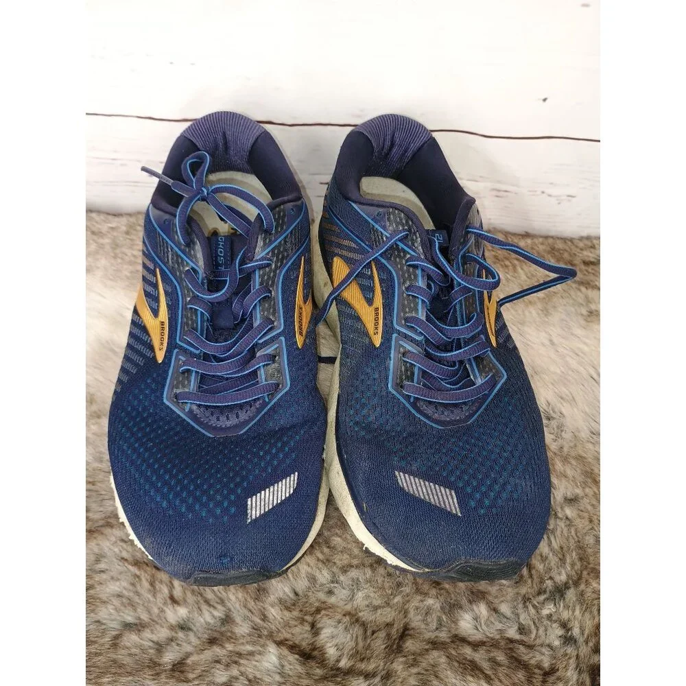 Brooks Mens‎ Running Shoes Size 11 GTS 21 Blue Orange Mesh Lightweight